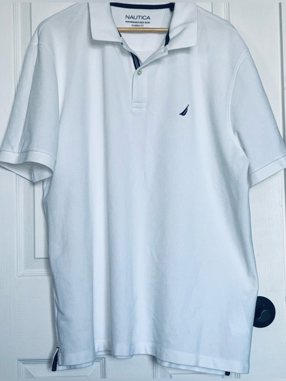Nautica Men’s White Polo Shirt - Classic Short Sleeve | XXL
